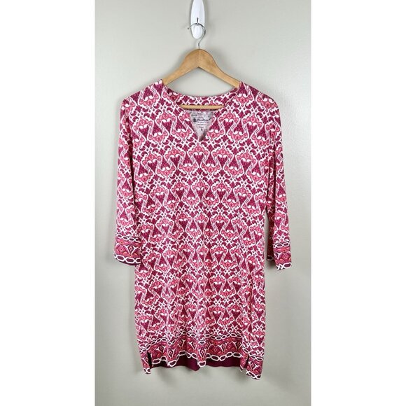 Coolibar Dresses & Skirts - Coolibar Oceanside Tunic Dress Womens Sz M Pink UPF 50+ Beach Travel Vacation